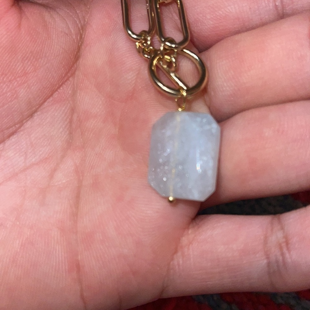 PANACEA Genuine Stone Paperclip Necklace Brand New - Picture 6 of 6